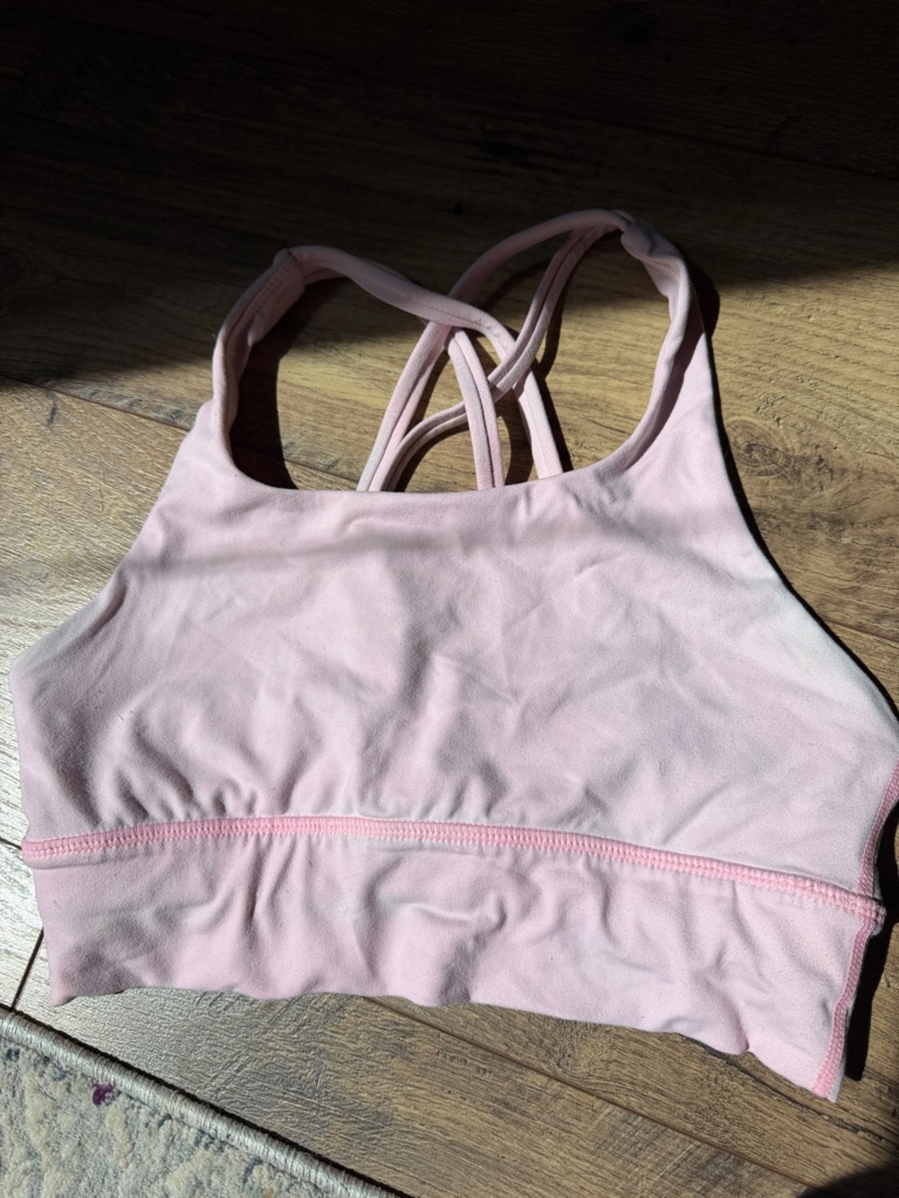 Savvi light pink sports bra size small good used condition